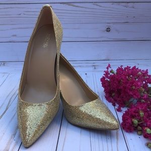 Michael Kors Flex Mid Pump Gold Glitter